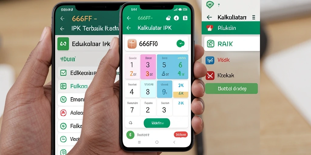 Antarmuka pengguna 666FF untuk Kalkulator IPK yang intuitif dan ramah.
