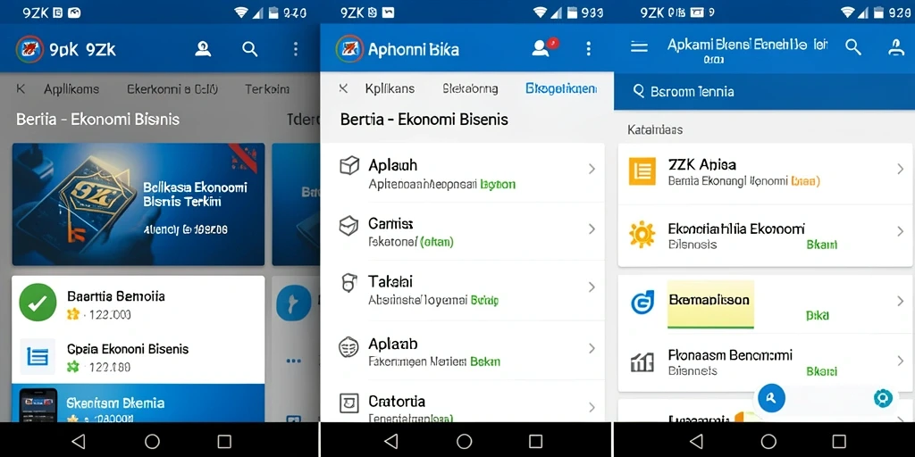 Antarmuka aplikasi 9ZK yang informatif dan menarik.