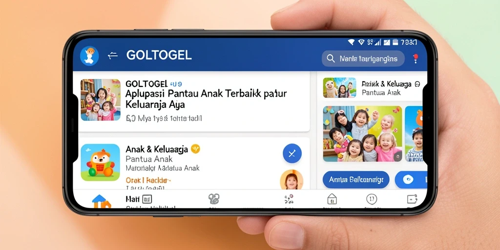 Screenshot antarmuka GOLTOGEL yang mudah digunakan untuk Pantau Anak.