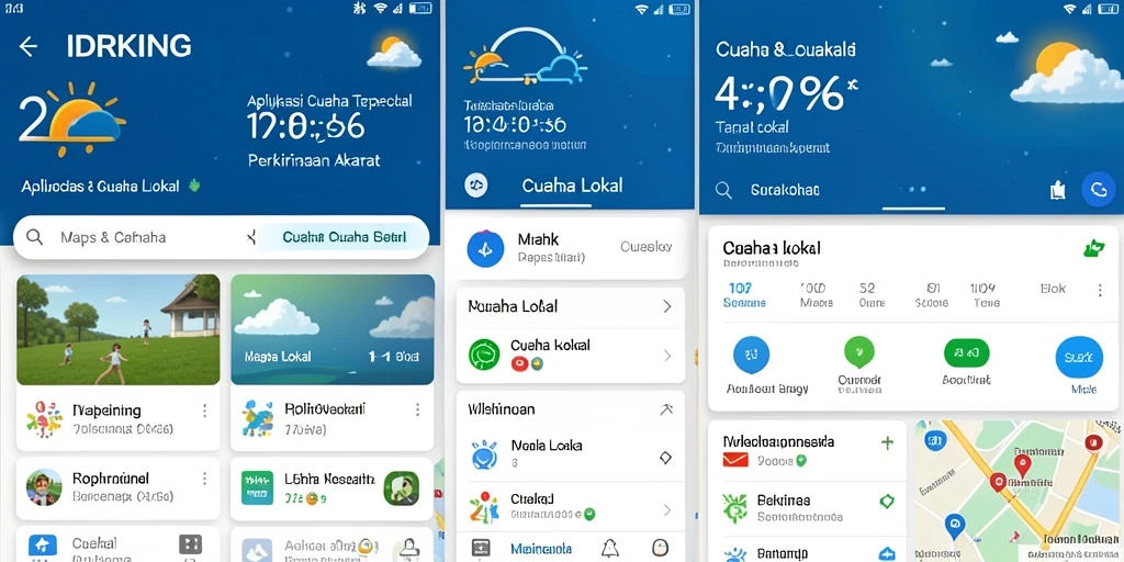 Antarmuka aplikasi IDRKING menampilkan informasi cuaca terkini dan akurat.