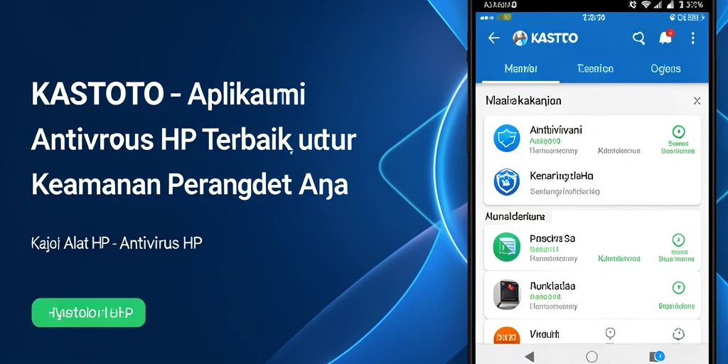 Screenshot KASTOTO menampilkan antarmuka pengguna yang intuitif dan fungsi pemindaian keamanan.