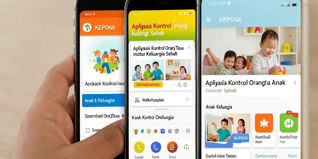 Antarmuka aplikasi KEPO66 yang intuitif untuk kontrol orang tua.