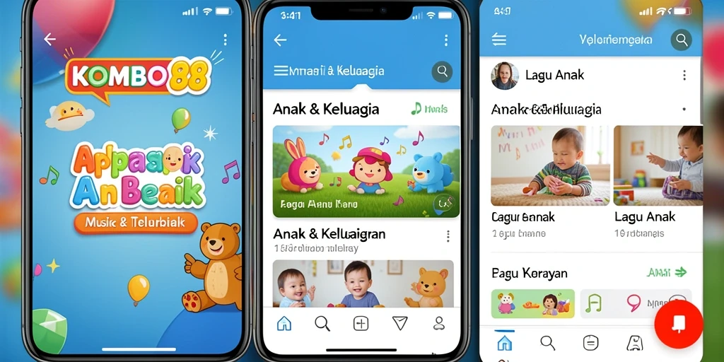 Antarmuka KOMBO88 yang ceria dan mudah digunakan untuk anak-anak.