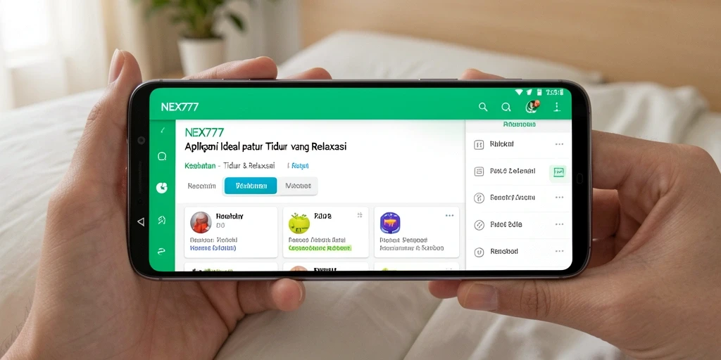 Tampilan antarmuka NEX777 yang menenangkan dan fungsional.