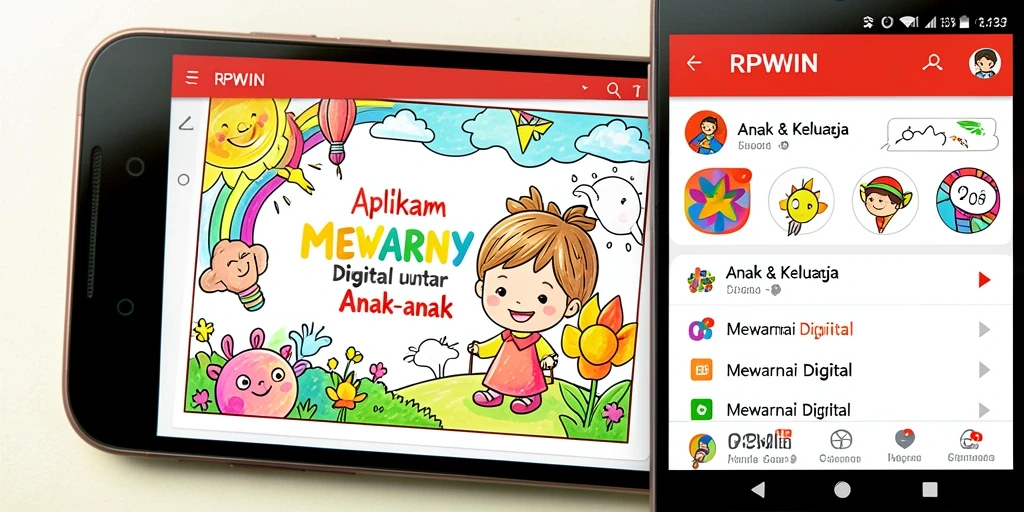 Tampilan antarmuka RPWIN yang ramah pengguna untuk mewarnai digital.