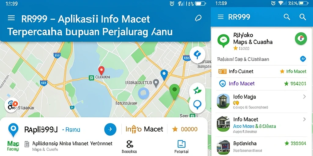 Antarmuka aplikasi RR999 menampilkan kondisi lalu lintas terkini secara jelas.